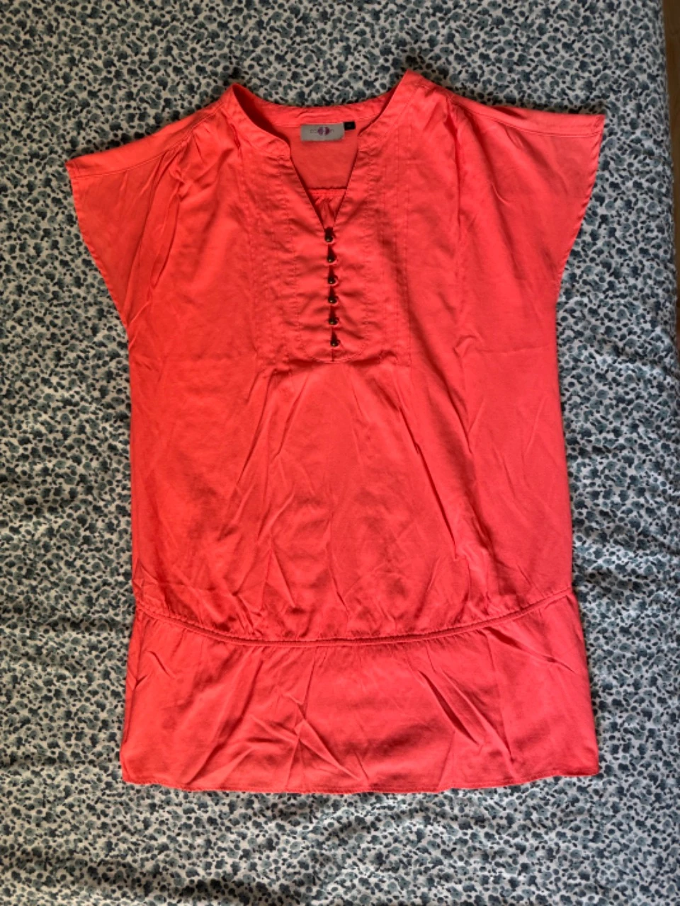 T-shirt long rose fluoT42